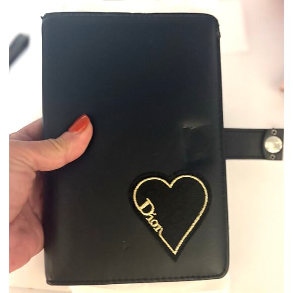 Christian Dior Notebook Notepad Heart BLACK -New- - Picture 1 of 5